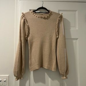 Ulla Johnson Knit Ruffle Trim Sweater